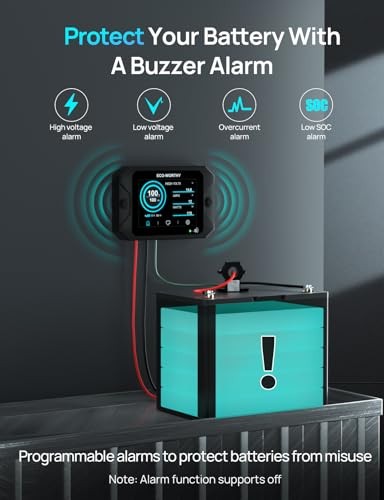 Battery Monitor with Hall Sensor, 300A Touchable Backlight Display with
