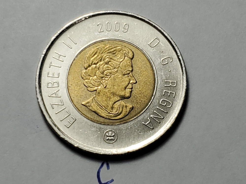 2009 CANADA 2 Dollar Polar Bear Toonie Coin c