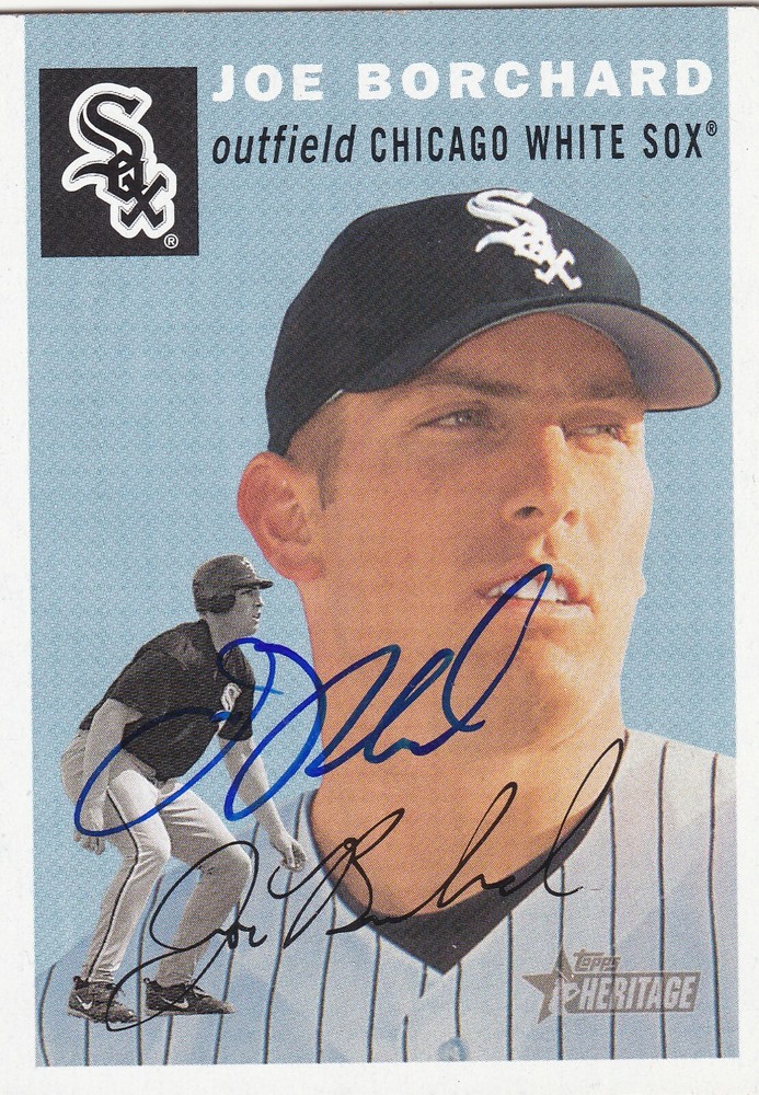 JOE BORCHARD CHICAGO WHITE SOX SIGNED CARD MARLINS SEATTLE MARINERS STANFORD