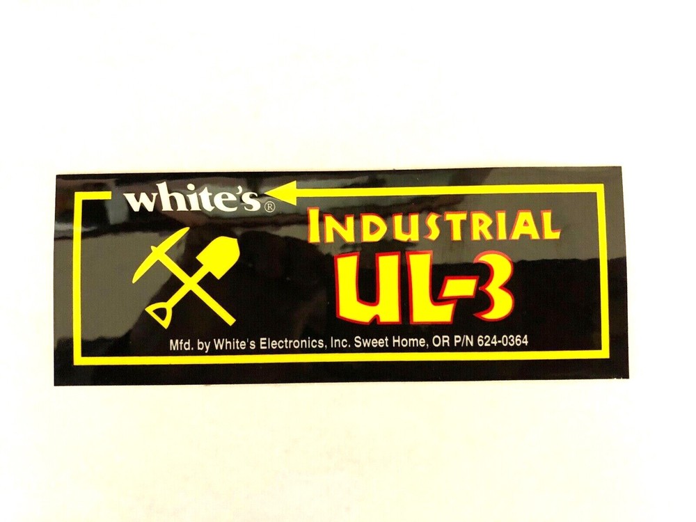 Whites UL-3 Metal Detector Side Decal