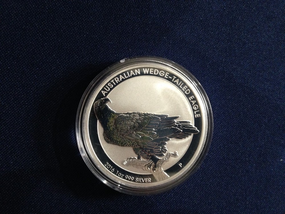2016 Australian $1 Silver Wedge-Tailed Eagle Gem Proof-like BU One Ounce E6078