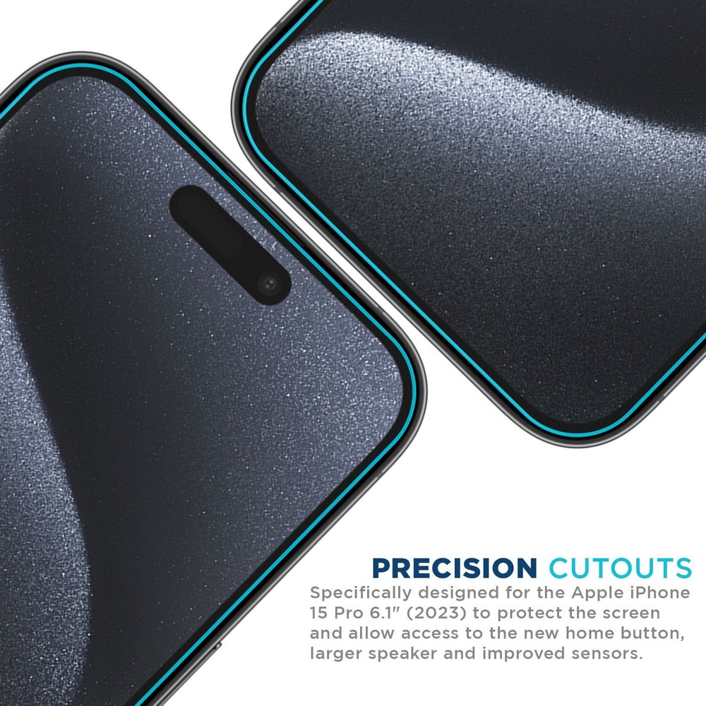 Tech Armor HD Film Screen Protector For iPhone 15 Pro 6.1 Inch - 4 Pack