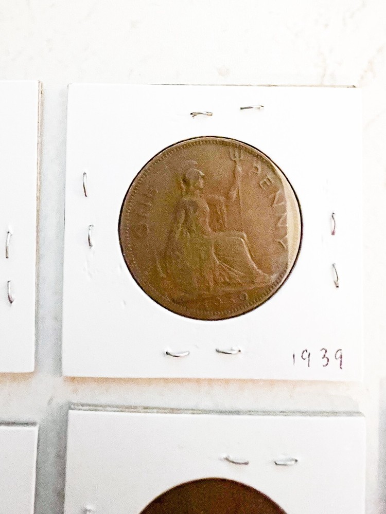 British Coin Lot Pennies and First Decimal Set