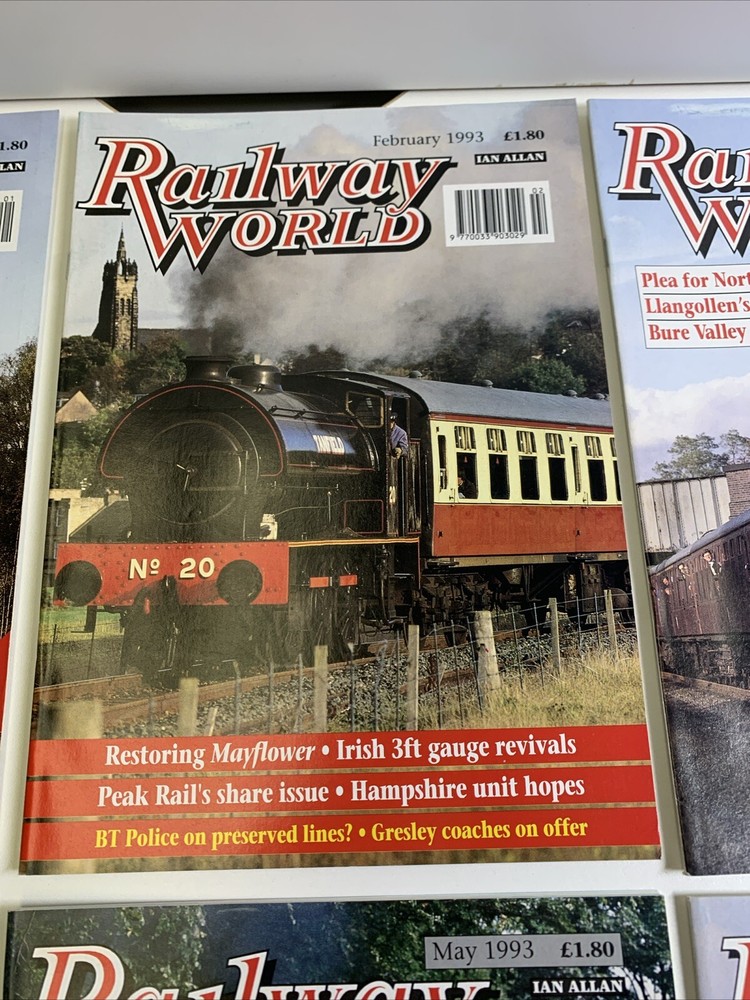 Railway World Magazine 1993 Complete - 12 Very Good Condition Issues. Unbound