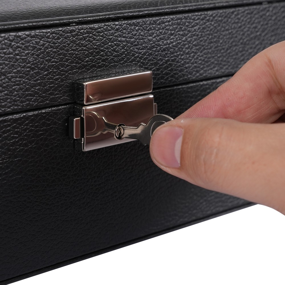 Small Jewelry Box Necklace Ring Storage Organizer Case Double Layer Travel Box