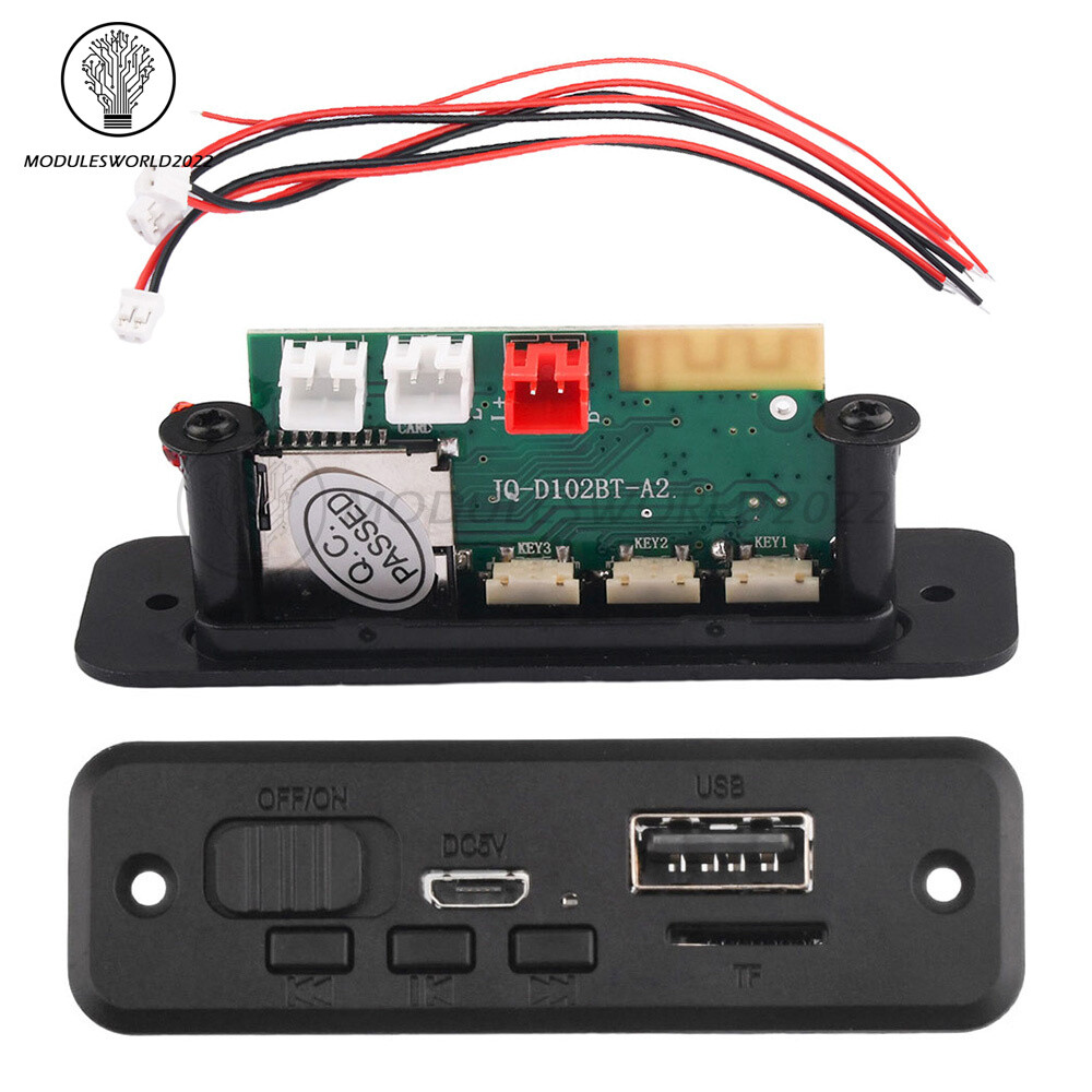 DC5V Bluetooth MP3 Player Decoder Board 2*3W Car Audio Amplifier Module FM Radio