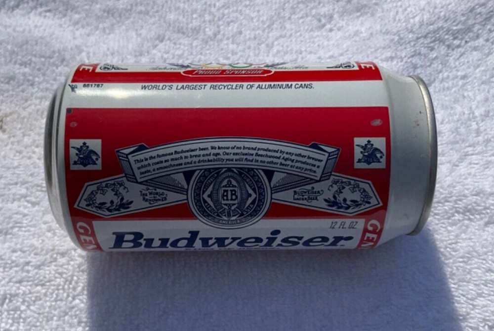 1996 Budweiser Olympic 12 oz Beer Can
