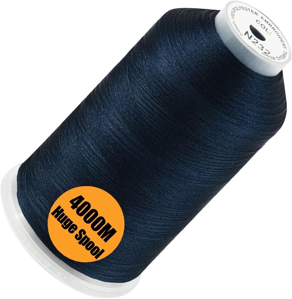 Single Huge Spool 4000M Each Polyester Embroidery Machine Thread 40WT for Com...