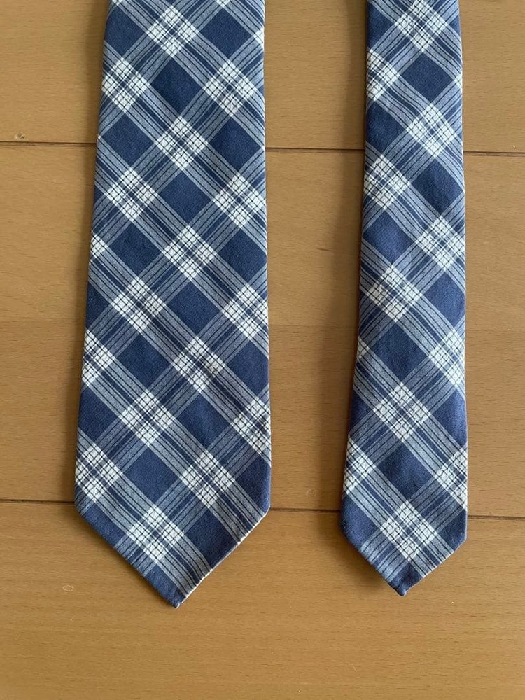 FrancoMinucci tie cotton blue check