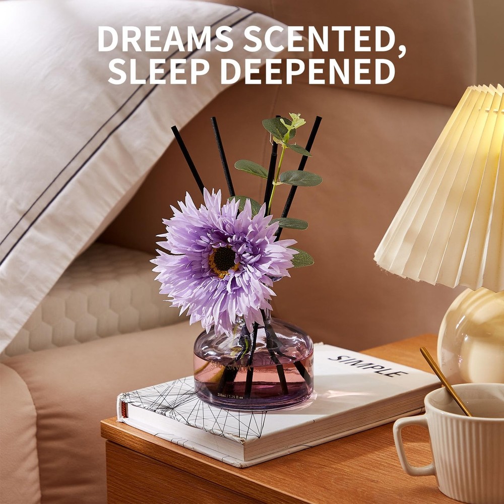 Reed Diffusers Set Lavender Scent, 1 Pack/7Ounce, (Purple Bottle)