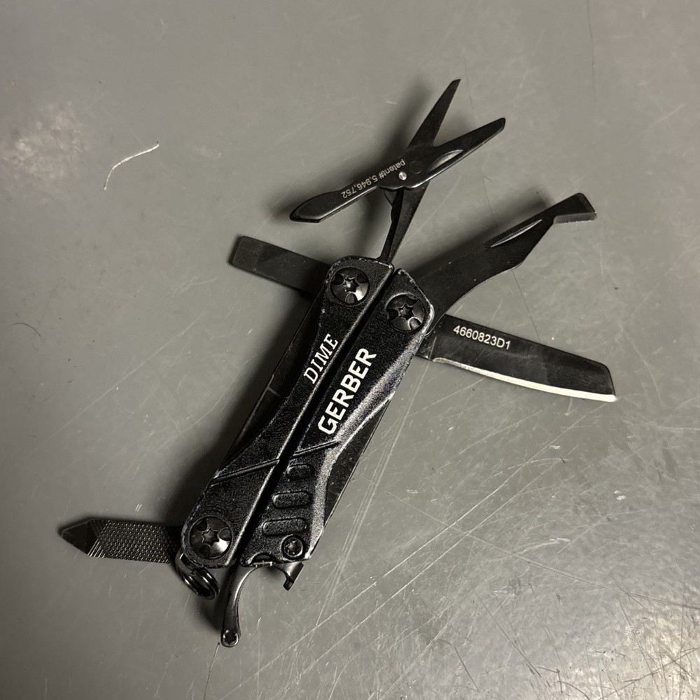 Gerber Dime Pocket Knife Keychain Multi-Tool - Black