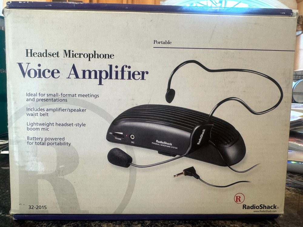 Radio Shack Headset Microphone Voice Amplifier Portable
