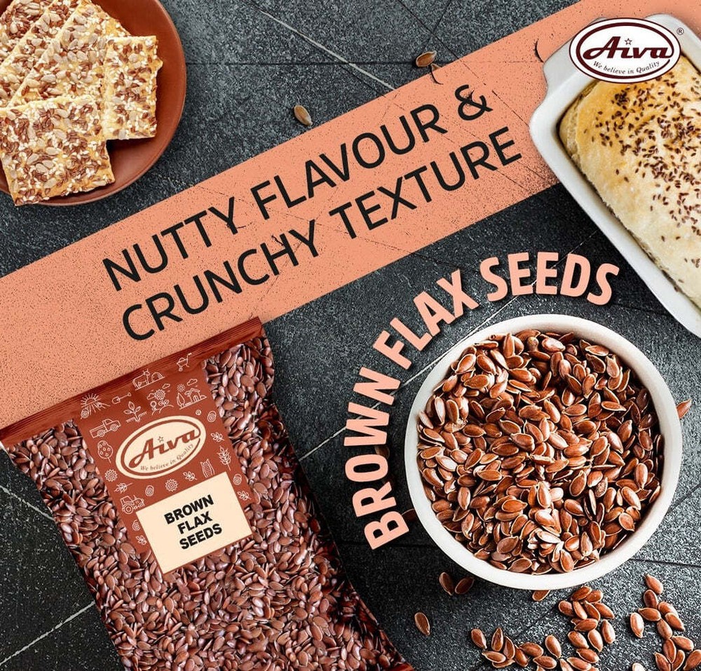 Aiva Brown Whole Flax Seeds