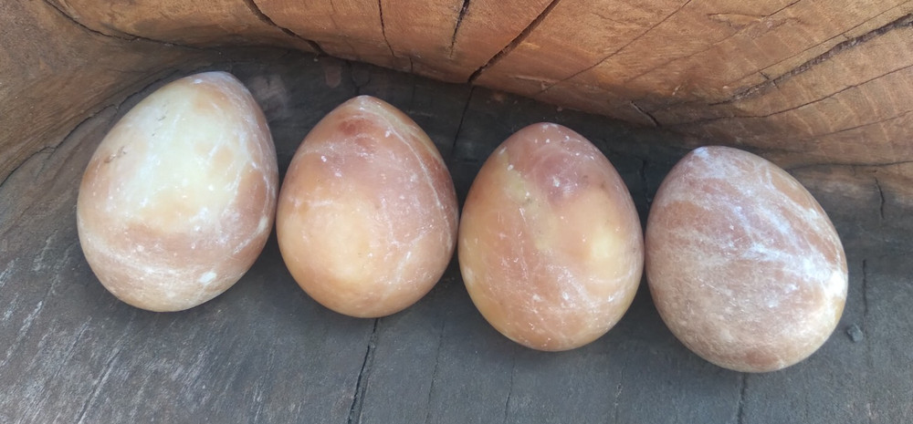 MATTE Peach Cream Marble Stone Egg Easter Orange