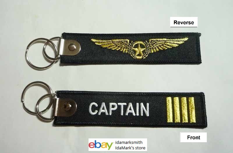 CAPTAIN TAG KEYCHAIN 2020 Key Chain 5" Long REMOVE BEFORE FLIGHT Flight Crew