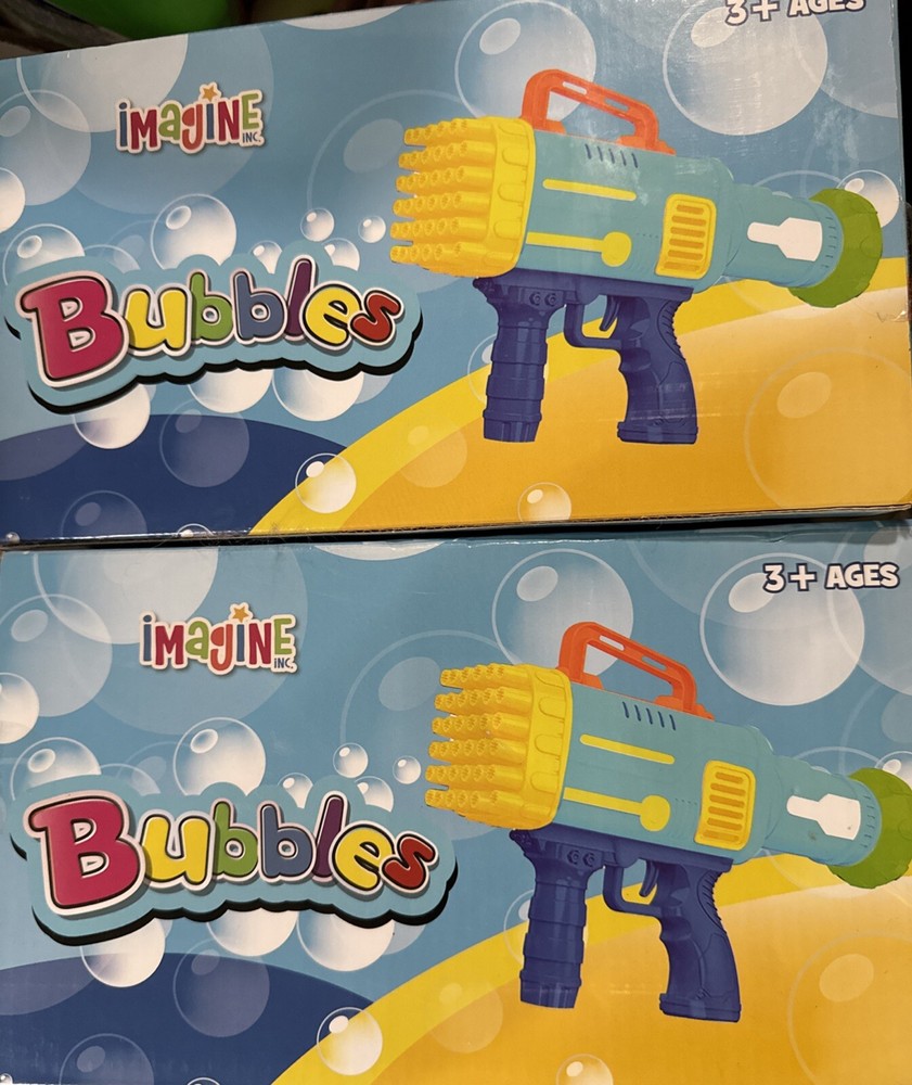 Bubble Machine Bubbler Gun 36 Hole Automatic Toy Gun 2 Bubble Making Guns