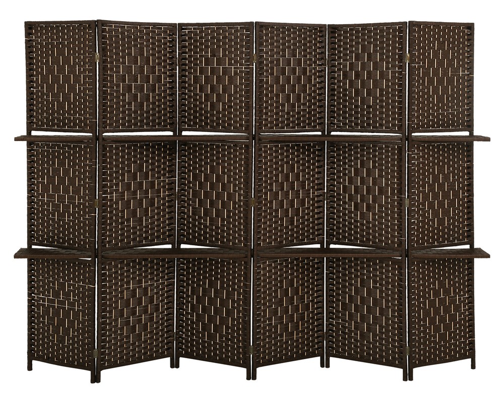 Room divider 6 panel room screen divider wooden screen folding portable