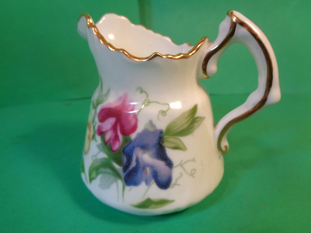 Mini Sugar Bowl & Creamer, Floral Pattern, Hammersley & Co, England (Used/EUC)