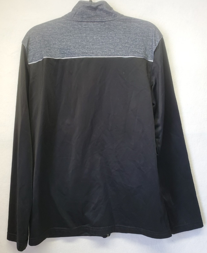 Mens And1 Athletic Jacket Medium Full Zip Black Gray