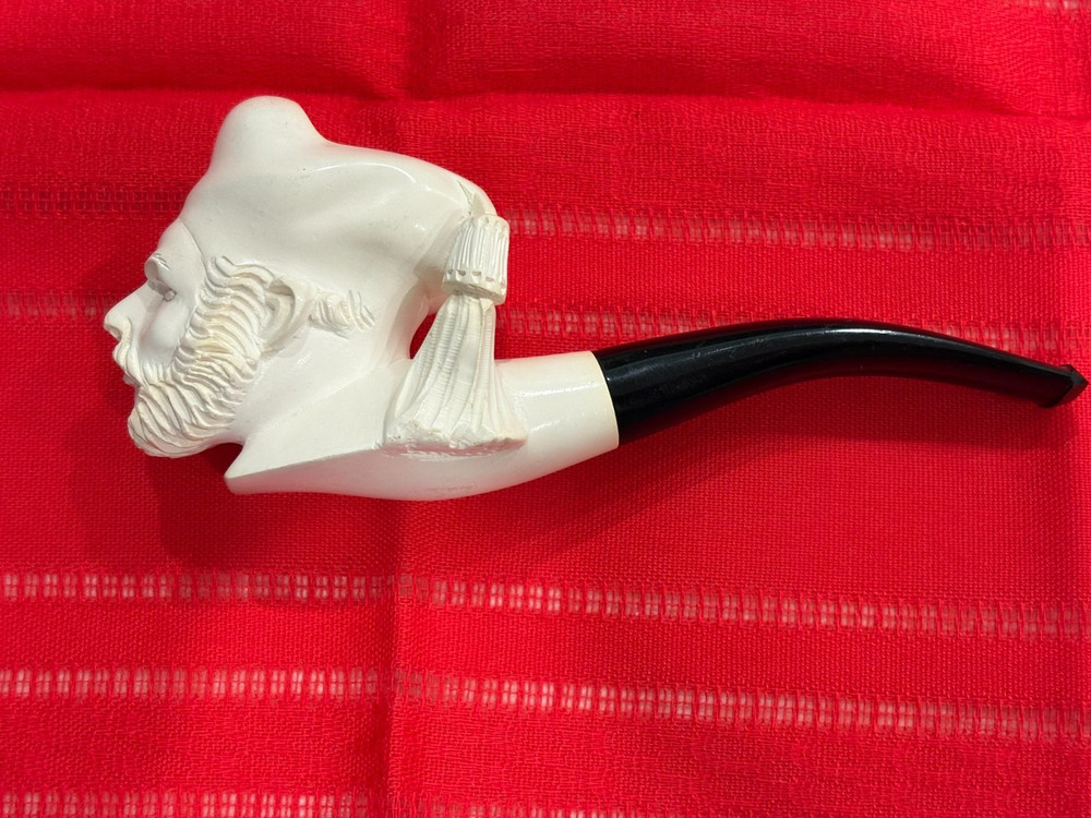 BISHOP UNSMOKED BLOCK MEERSCHAUM ACRYLIC STEM