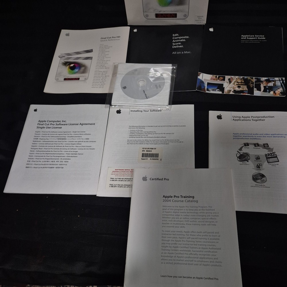 Final Cut Pro HD Version 4.5 – Upgrade Box Set (Mac, 2004) – RARE – Complete