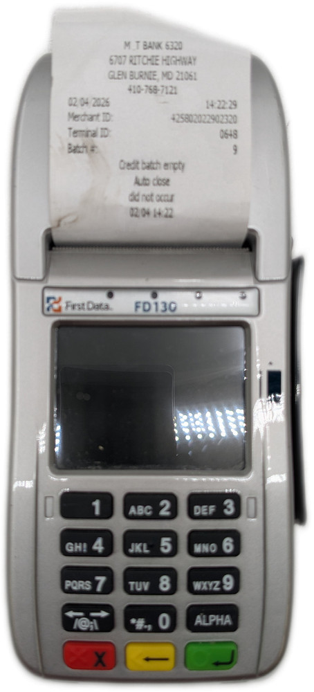 First Data FD100 FD130 Wired Printing Credit Card Terminal Reader