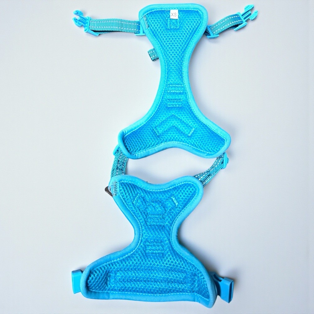 Hipubby XS Dog Harness Light Blue No Pull Soft Vest Reflective Adjustable