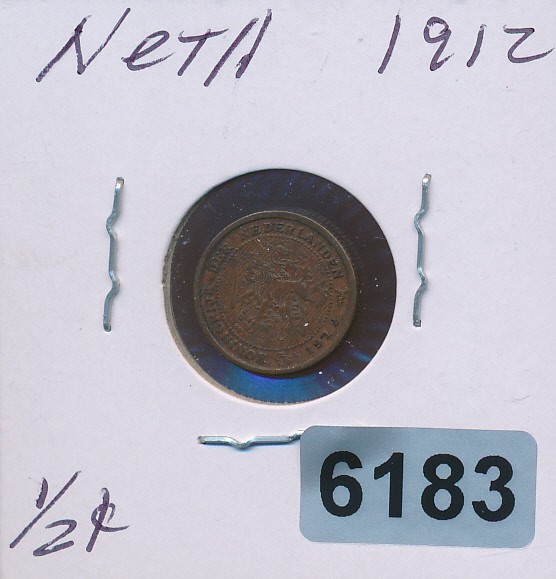 NETHERLANDS - 1/2 CENT  - 1912 - #6183