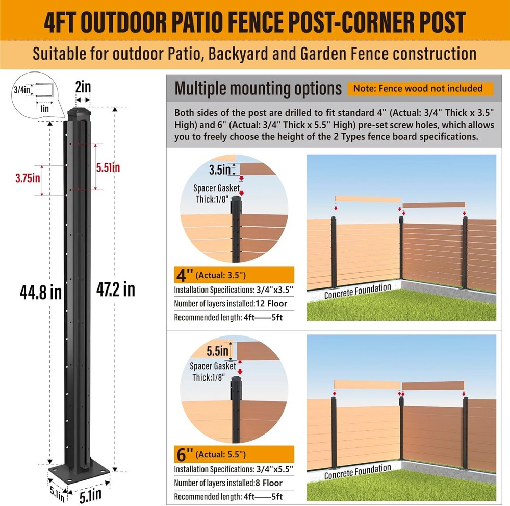 Steel Fence Post Corner Bracket Heavy Duty