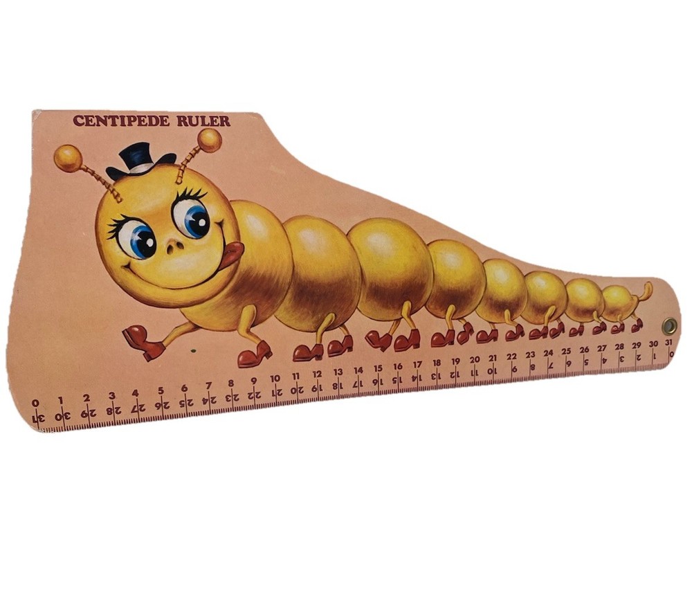 Vintage 1983 Centipede Foot Ruler Classroom Education Learning Measurement Tool