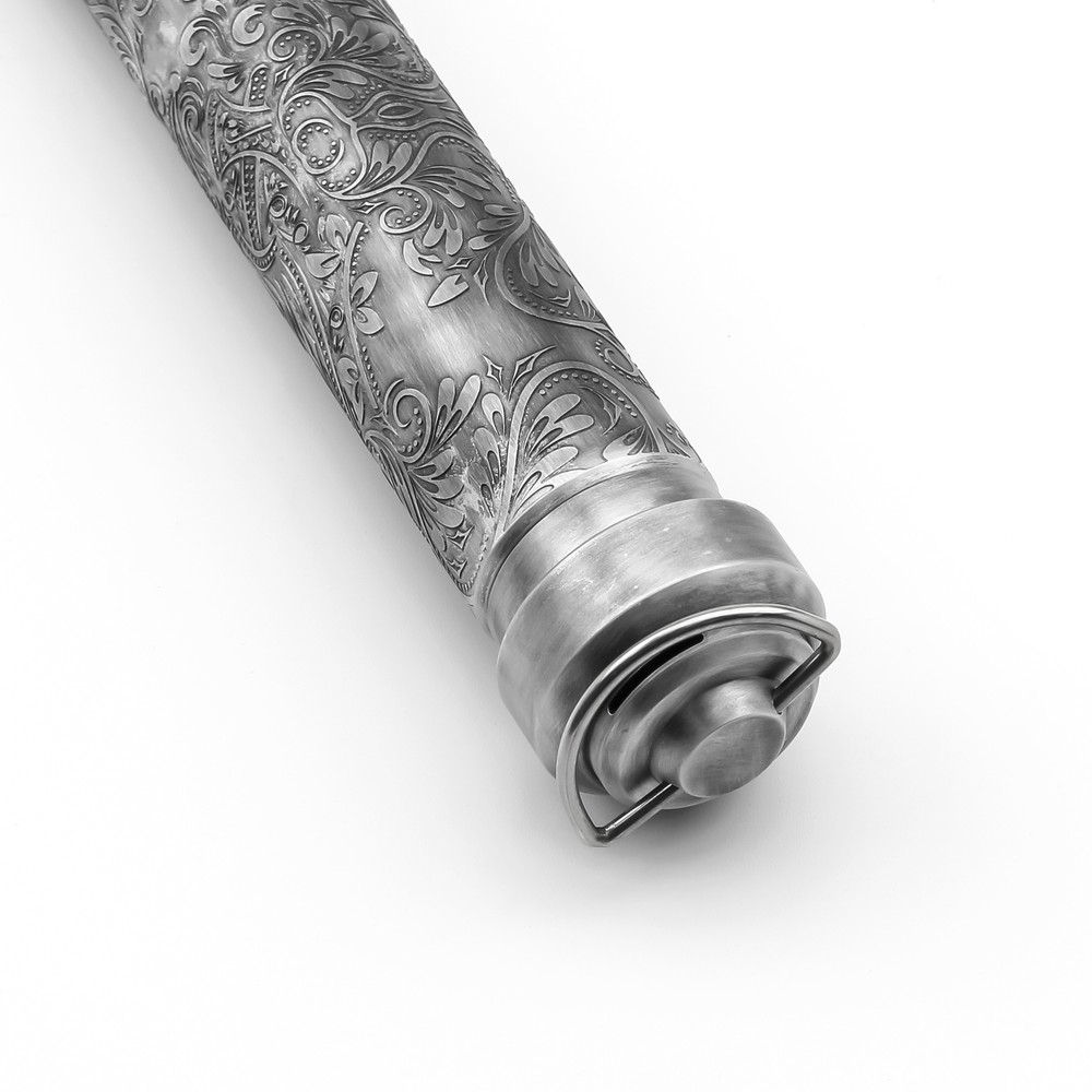 E29 Silver Weathered Proffie Lightsaber Smooth Swing Programmable with SD Card