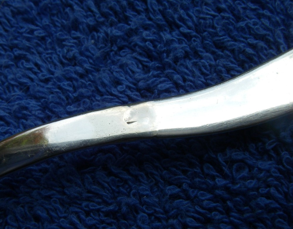 Very Early GERMANIC(?) Silver SERPENTINE Handle SPOON-Marked-AS IS