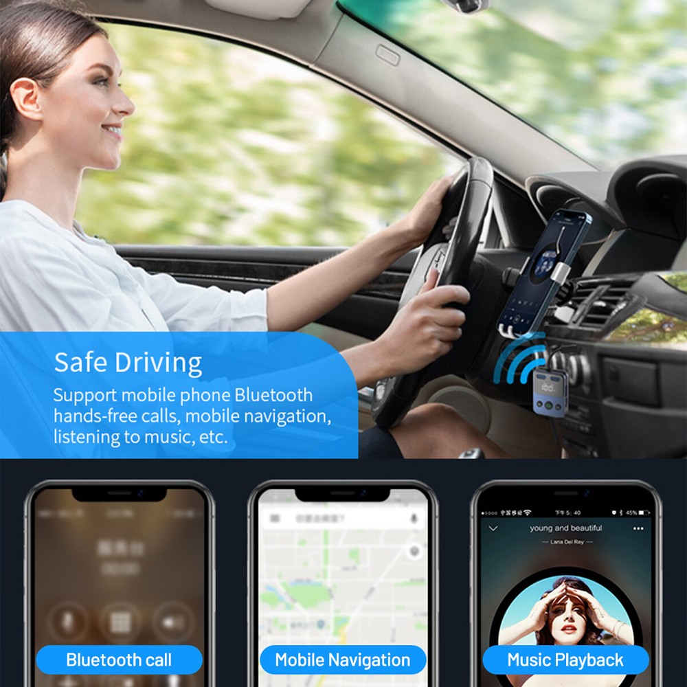 Wireless Bluetooth Integrated Audio Receiver Adapter Car Accessories Universal