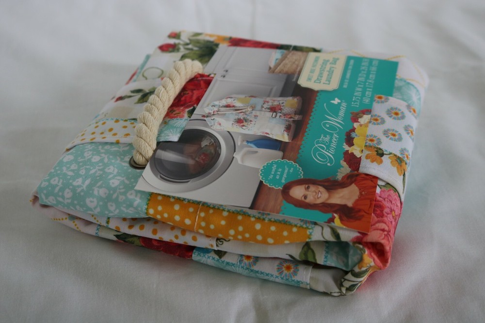 The Pioneer Woman Sweet Rose Patchwork Drawstring Laundry Bag