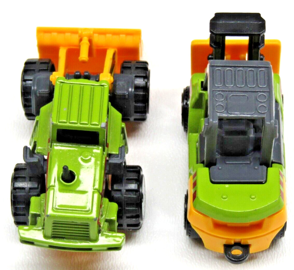 Diecast Toy Vehicles Construction Set Forklift & Bulldozer Green Models