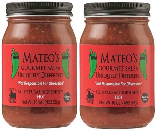 Mateo's Gourmet Salsa Uniquely Different Hot 2 Pack