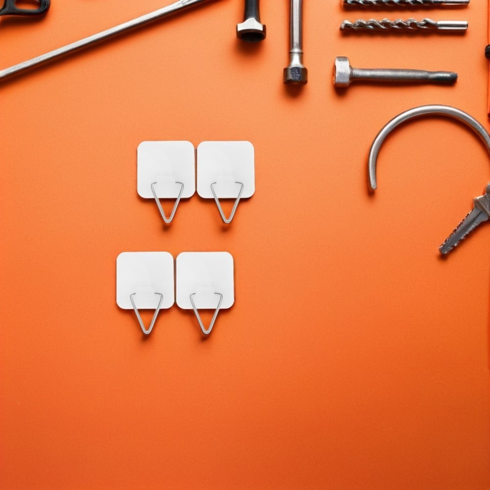 40 Pcs Wall Plate Display Hanger Invisible Adhesive Vertical Holders for