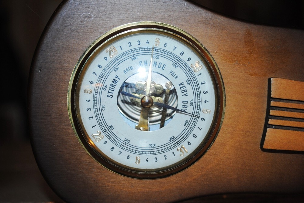 Vintage Guitar Shaped Barometer
