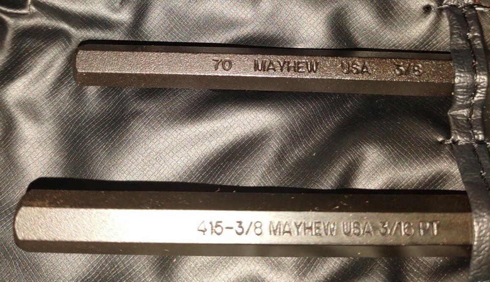 MAYHEW TOOLS : (1) 7 Pc chisel set, and (1) Star Drill (912-1)