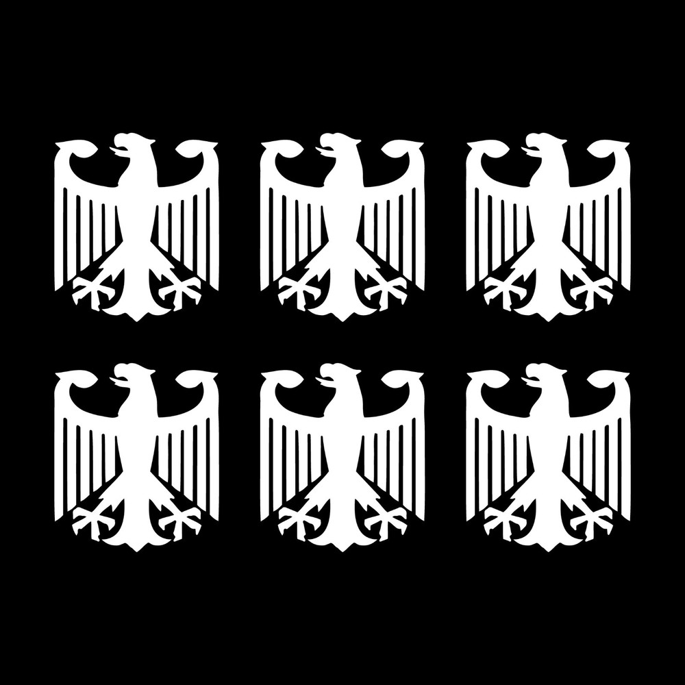 Small German Eagle set of 6 Vinyl Decals Phone German Eagle Stickers Sheet