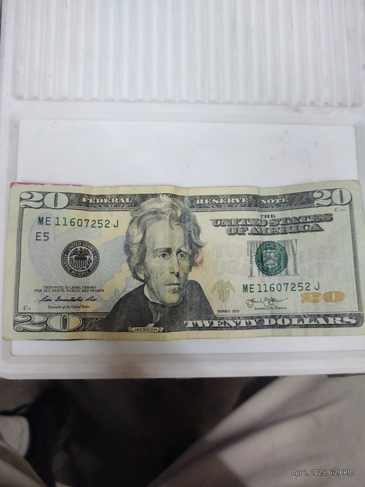 2013 Error $20 Twenty Dollar Bill excessive ink Bleed thru