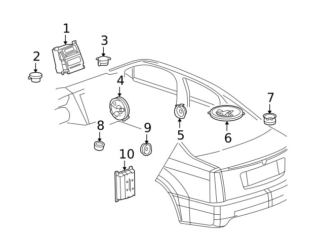 Genuine GM Front Radio Speaker 25725728