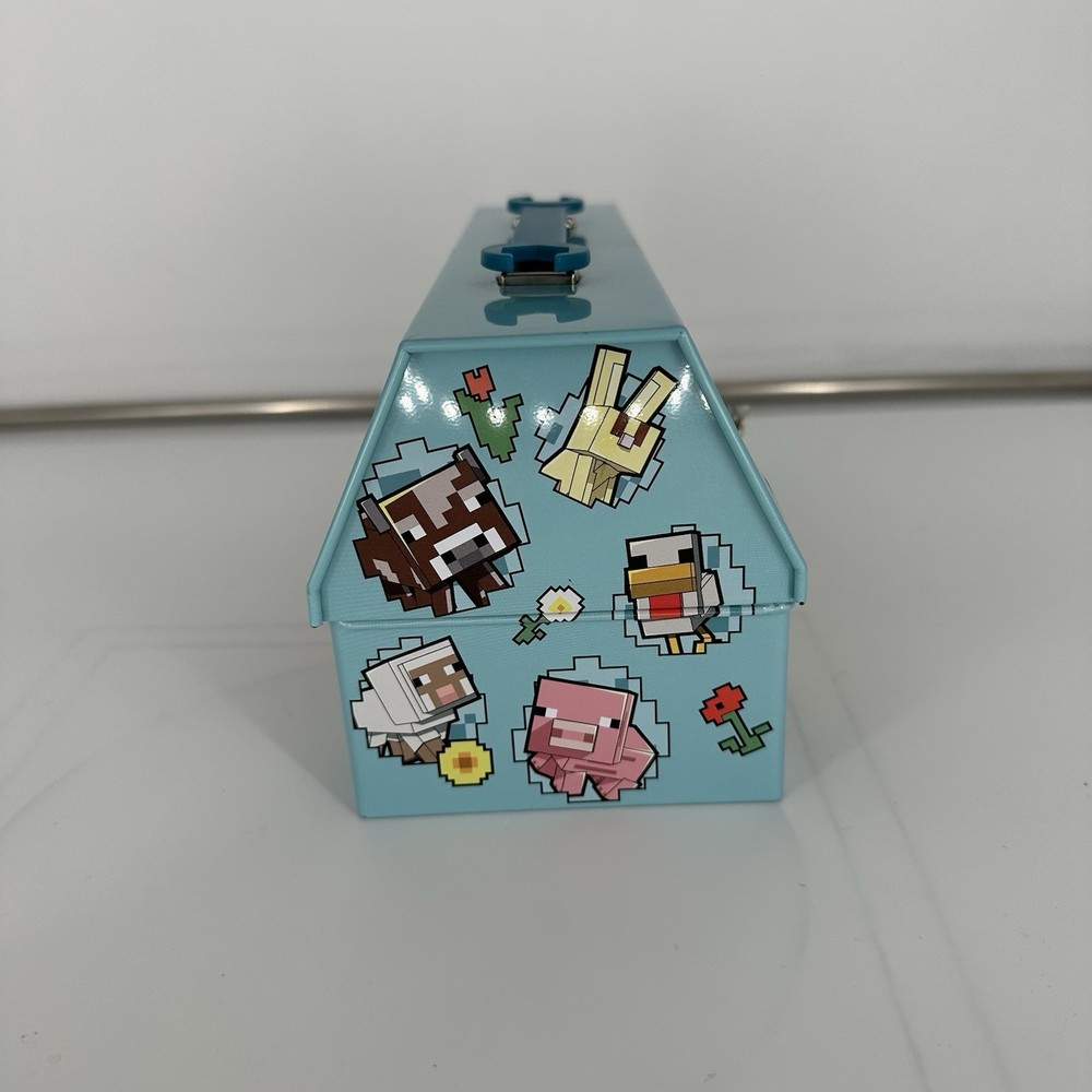 Minecraft Spring Has Spawned Tin Lunch Box Carry Case Metal Storage Kids