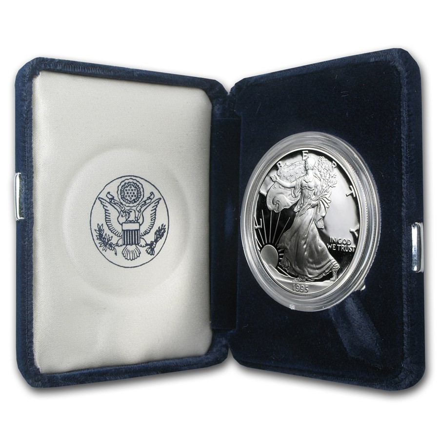 1995 P Proof Silver Eagle w/Box & COA ~ PRISTINE ~