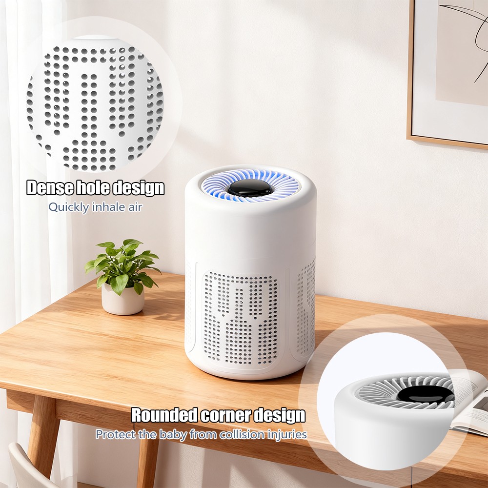 Mini Air Purifier Uses Negative Ion Technology W/Filter Dust Bacteria Particles