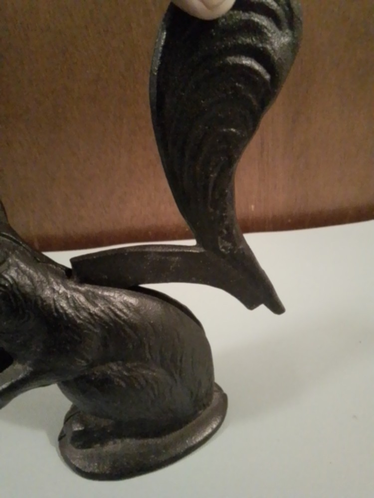 Squirrel Nutcracker Nut Cracker Cast Iron Metal Hefty Vintage Holidays