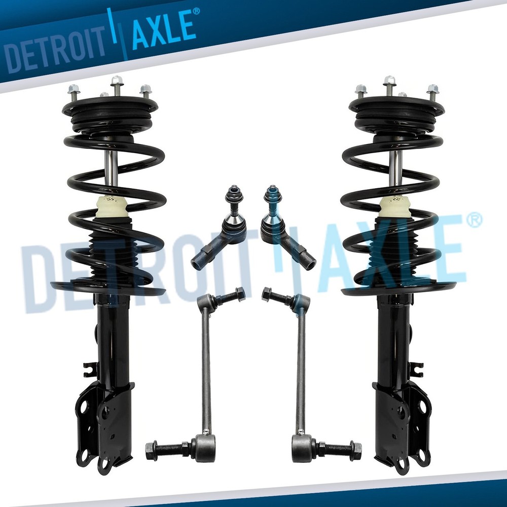 Front Struts & Coil Spring Sway Bar Links Tie Rods for 2013 - 2018 Ford Taurus