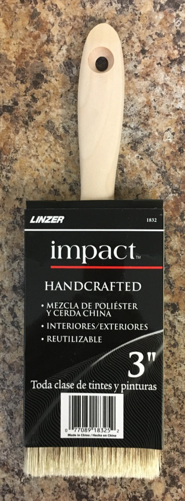 Linzer 1832 Impact 3 in. Poly/Bristle Paint Brush