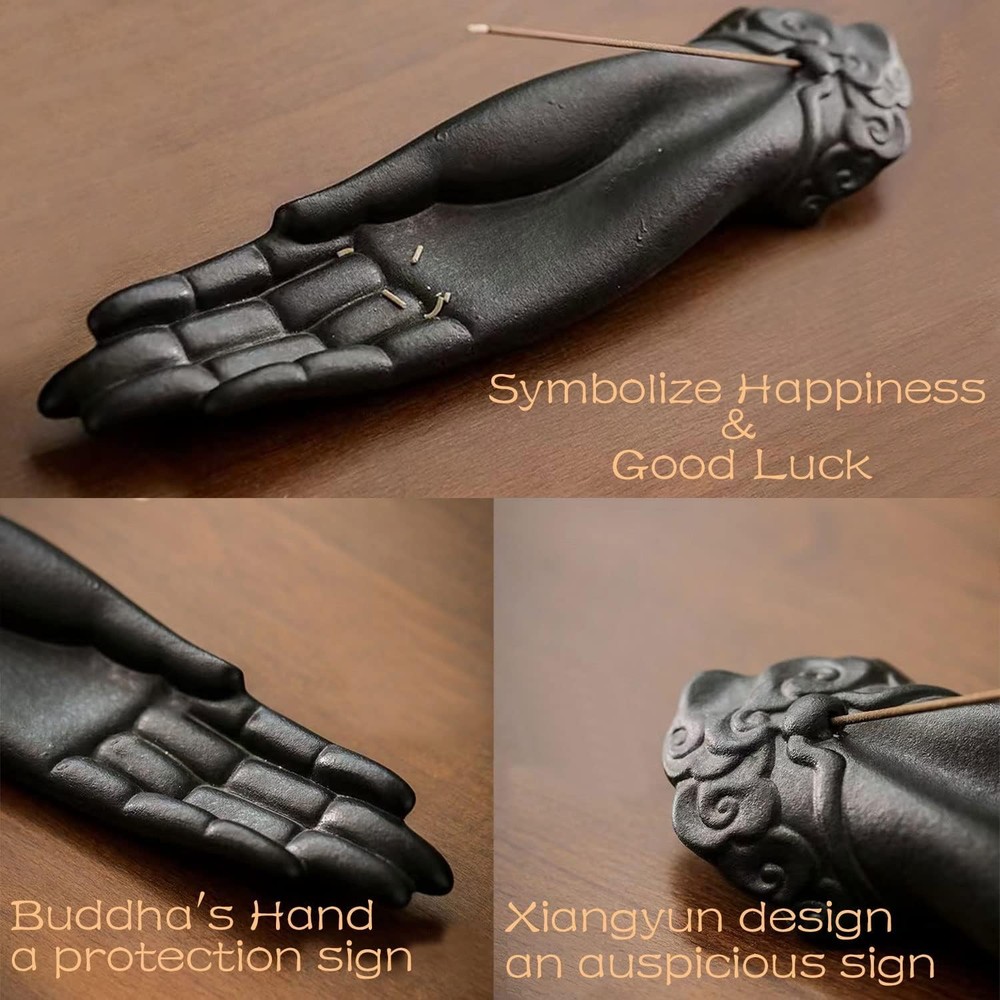 Ceramic Incense Holder for Sticks - Burner Zen Decor Brown