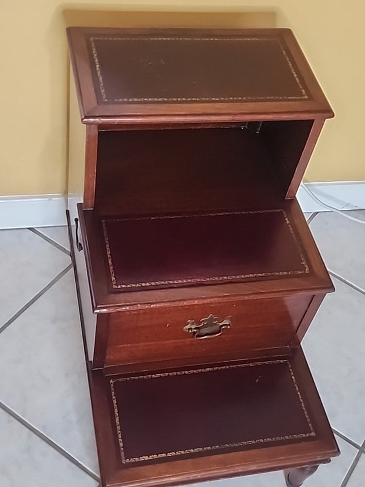 antique Mahogany library steps Stool Bed Stairs